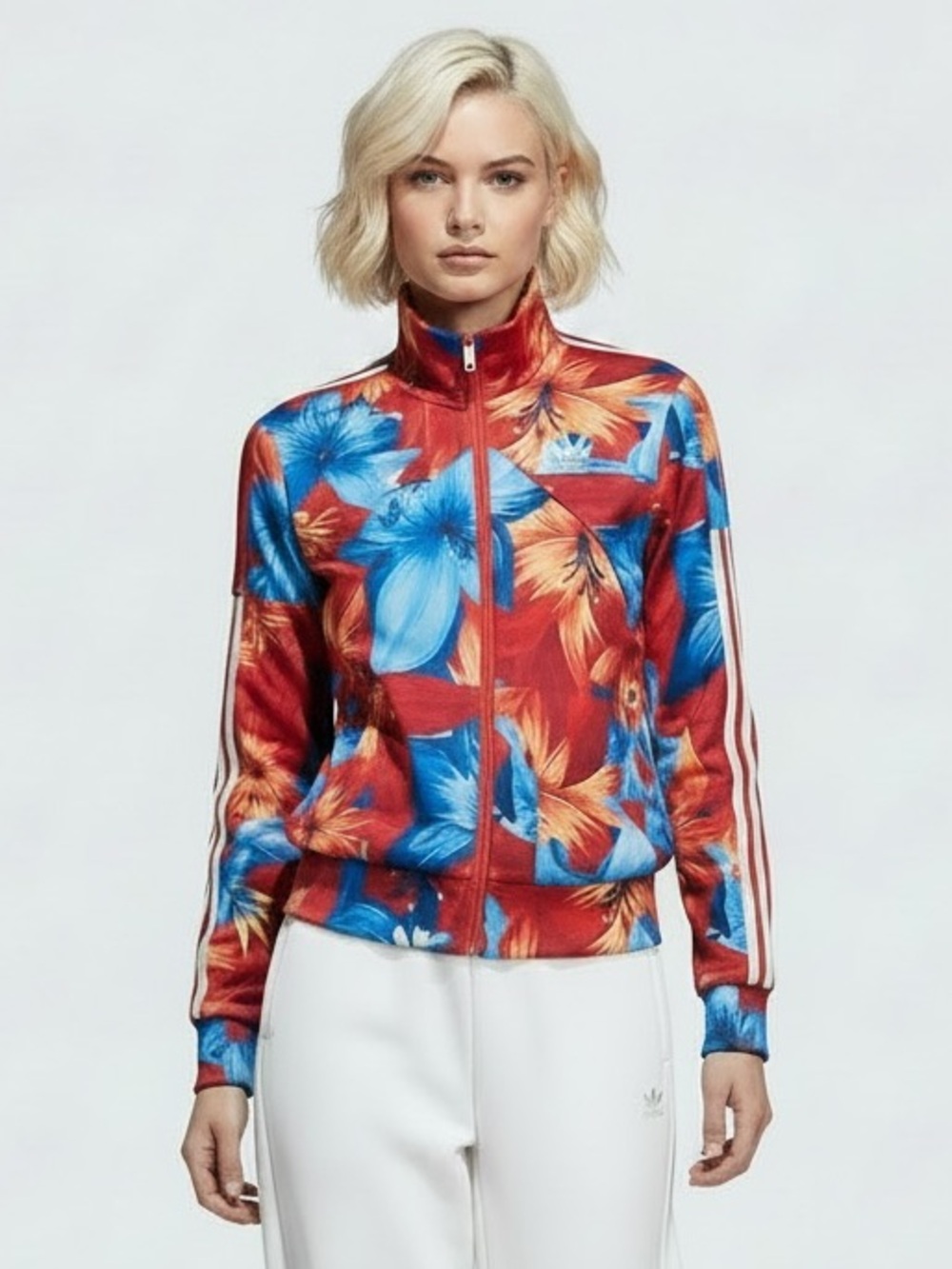 NWT adidas x FARM Rio House of Tiro Floral Track Jacket Women M
